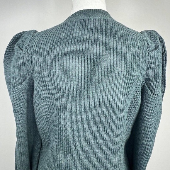 LK Bennett Green Puff Sleeve Knit Sweater Size S Jumper - Picture 10 of 12